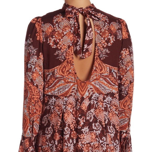 FREE PEOPLE Lady Luck Print Open Back Tunic - Picture 3 of 6